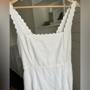 Posse Jewel square neck dress linen